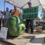 Jeremy Terry, of Helenwood, set the world record for the largest bushel gourd at the Allardt Pumpkin Festival Saturday (Photo: Logan Weaver)