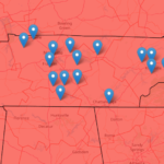 Pollen.com's National Allergy Map shows high pollen counts across the state and most of the Southeastern United States (Photo: Pollen.com)