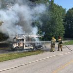 Cookeville Firefighters responded to an RV fire on Old Sparta Road Tuesday (Photo: Cookeville Fire Chief Daryl Blair)