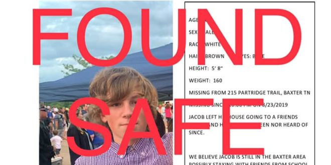Missing Teenager Located Safely