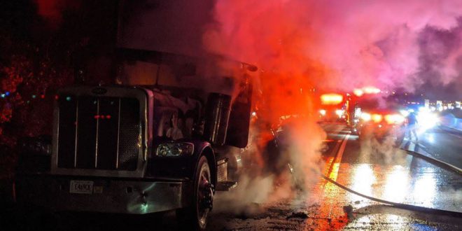 Tractor Trailer Catches Fire In Putnam County